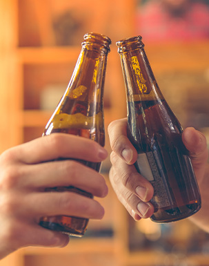 Refreshing beer served at Fancy B