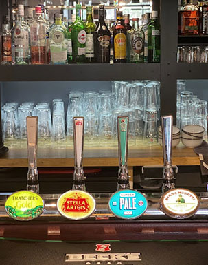 Refreshing beer served at Fancy B